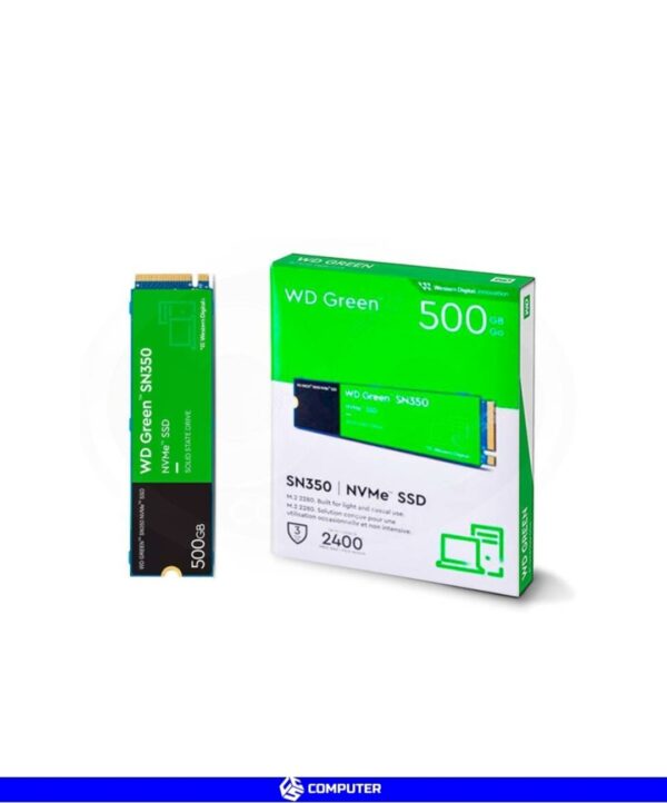 Unidad en estado solido Western Digital Green SN350 NVMe, 500GB M.2 2280