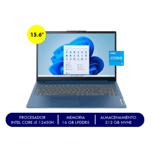 Notebook Lenovo IdeaPad Slim 3 15.6" FHD TN Core i5-12450H 2.0/4.4GHz 16GB LPDDR5-4800 / SSD 512GB