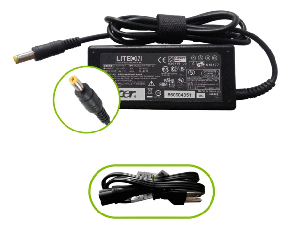 Adaptador ACER-19V 3.42A Punta amarilla