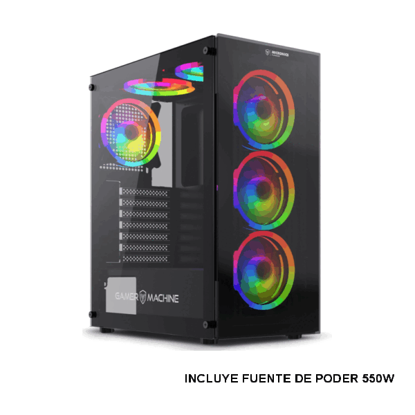 FURIOUS MIC GC701 GABINETE + PSU 550W USB3.0 4FAN ARGB