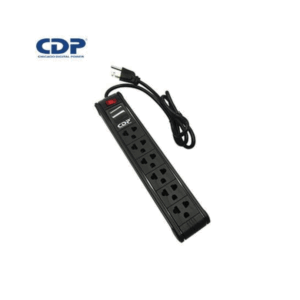 SUPRESOR DE PICOS CDP 06 TOMAS Black 220V R-PS6