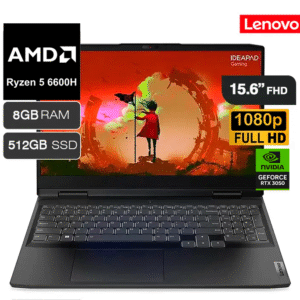 Lenovo 15ARH7 RYZEN 5 6600H RAM DE 8GB, SSD 512GB, 15.6" FHD, RTX 3050 4gb