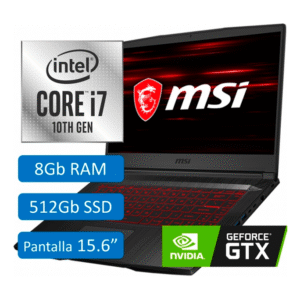 MSI THIN GAMING CORE I7 10750H 512GB SSD 8GB 15.6 GTX 1660 TI 6GB