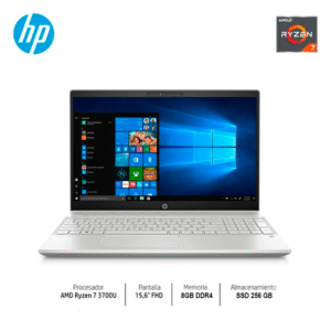 HP AMD Ryzen 7 3700 RAM 8GB SSD 256 PANTALLA 14