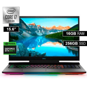DELL I7-10750H RAM 16GB DDR4, SSD 256GB, 15.6 FHD, 120HZ, GTX 1660TI 6GB